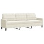 3-piece cream velvet sofa set with cushions by , Sofas - Ref: Foro24-3278439, Price: 662,66 €, Discount: %