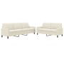 Zweiteiliges Sofaset mit cremefarbenen Samtkissen. von , Sofas - Ref: Foro24-3278479, Preis: 516,23 €, Rabatt: %