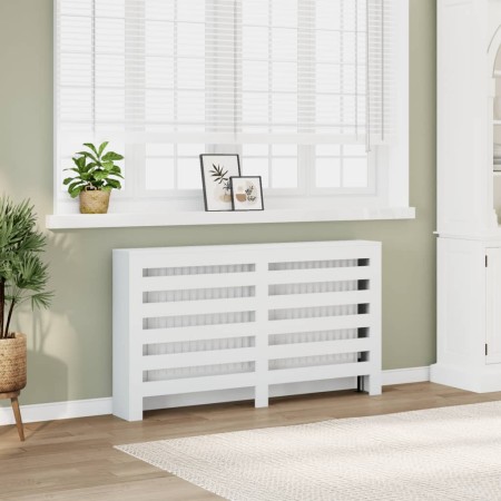 Engineered wood radiator cover in white, 149x20x82 cm. by , Accessories for heating radiators - Ref: Foro24-852699, Price: 76...