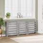 Radiator cover in gray wood concrete 205x21.5x83.5 cm by , Accessories for heating radiators - Ref: Foro24-852720, Price: 100...