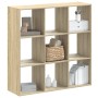 Engineered wood bookshelf in Sonoma oak, 102x32x102 cm. by , Bookcases and shelves - Ref: Foro24-852818, Price: 84,34 €, Disc...