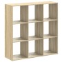 Engineered wood bookshelf in Sonoma oak, 102x32x102 cm. by , Bookcases and shelves - Ref: Foro24-852818, Price: 84,34 €, Disc...