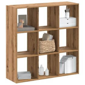 Handgefertigtes Eichenfurnier-Holzregal 102x32x102 cm von , Bücherregale und Regale - Ref: Foro24-852824, Preis: 110,78 €, Ra...