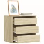 Corner chest of drawers made of engineered wood in Sonoma oak, measuring 60x41x58 cm. by , Drawers - Ref: Foro24-852845, Pric...