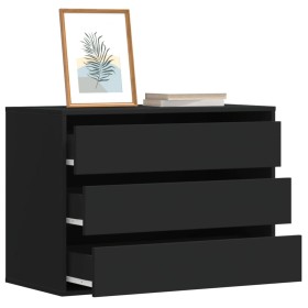 Black engineered wood corner chest of drawers 80x41x58 cm by , Drawers - Ref: Foro24-852853, Price: 124,87 €, Discount: %