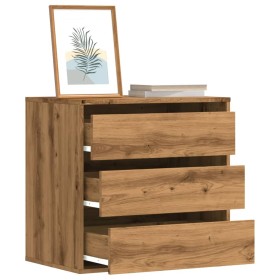 Corner chest of drawers made of engineered oak wood artisan 60x41x58 cm by , Drawers - Ref: Foro24-852851, Price: 96,93 €, Di...