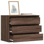 Corner chest of drawers made of brown oak engineered wood, measuring 80x41x58 cm. by , Drawers - Ref: Foro24-852858, Price: 1...