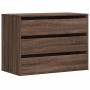 Corner chest of drawers made of brown oak engineered wood, measuring 80x41x58 cm. by , Drawers - Ref: Foro24-852858, Price: 1...