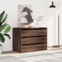 Corner chest of drawers made of brown oak engineered wood, measuring 80x41x58 cm. by , Drawers - Ref: Foro24-852858, Price: 1...