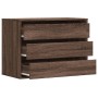 Corner chest of drawers made of brown oak engineered wood, measuring 80x41x58 cm. by , Drawers - Ref: Foro24-852858, Price: 1...