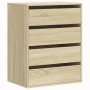 Corner chest of drawers made of engineered wood in Sonoma oak, measuring 60x41x76 cm. by , Drawers - Ref: Foro24-852872, Pric...