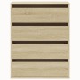 Corner chest of drawers made of engineered wood in Sonoma oak, measuring 60x41x76 cm. by , Drawers - Ref: Foro24-852872, Pric...