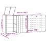 Mülltonnenbox für 4 Mülltonnen, anthrazitfarbenes Stahl, 276x79x117 cm. von , Halterungen für Abfallbehälter - Ref: Foro24-32...