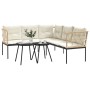 Gartensofa mit schwarzen Kissen aus Stahl und Textilene von , Gartensets - Ref: Foro24-3283743, Preis: 390,75 €, Rabatt: %