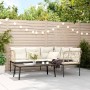 Gartensofa mit schwarzen Kissen aus Stahl und Textilene von , Gartensets - Ref: Foro24-3283748, Preis: 415,66 €, Rabatt: %