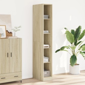 Engineered wood wardrobe in Sonoma oak, 30x50x200 cm. by , Wardrobes - Ref: Foro24-3307704, Price: 127,38 €, Discount: %