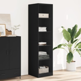 Armario de madera contrachapada negro 50x50x200 cm de , Armarios roperos - Ref: Foro24-3307712, Precio: 148,16 €, Descuento: %