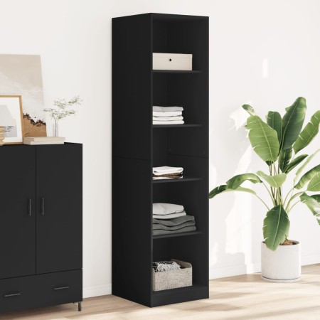 Black plywood wardrobe 50x50x200 cm by , Wardrobes - Ref: Foro24-3307712, Price: 147,95 €, Discount: %