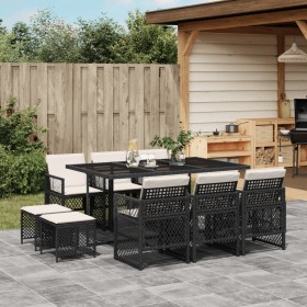 11-piece garden dining set with black synthetic rattan cushions by , Garden sets - Ref: Foro24-3210786, Price: 540,64 €, Disc...