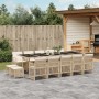 Garten-Essgruppe mit 15-teiligen Kissen aus synthetischem Rattan in Beige. von , Gartensets - Ref: Foro24-3210814, Preis: 908...