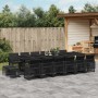 Garden furniture set 17 pieces with black synthetic rattan cushions by , Garden sets - Ref: Foro24-3210823, Price: 971,42 €, ...