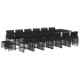 Garden furniture set 17 pieces with black synthetic rattan cushions by , Garden sets - Ref: Foro24-3210823, Price: 971,42 €, ...