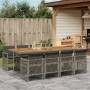 Garden dining set 9 pieces and gray synthetic rattan cushions by , Garden sets - Ref: Foro24-3210746, Price: 672,51 €, Discou...