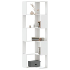 Corner shelf 5 levels white wood 50x50x179 cm by , Bookcases and shelves - Ref: Foro24-852582, Price: 83,99 €, Discount: %