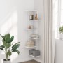 White wooden corner wall shelf 36.5x36.5x140 cm by , Shelves and shelves - Ref: Foro24-852627, Price: 56,36 €, Discount: %