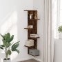 Corner wall shelf in smoked oak wood 36.5x36.5x140 cm by , Shelves and shelves - Ref: Foro24-852631, Price: 54,57 €, Discount: %