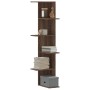 Corner wall shelf made of brown oak wood 36.5x36.5x140cm by , Shelves and shelves - Ref: Foro24-852633, Price: 56,07 €, Disco...