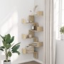 Corner wall shelf in Sonoma oak wood 45x45x147 cm by , Shelves and shelves - Ref: Foro24-852638, Price: 61,90 €, Discount: %