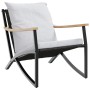 5-piece garden furniture set with black steel cushions by , Garden sets - Ref: Foro24-3283638, Price: 613,68 €, Discount: %