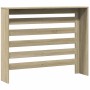 Engineered wood radiator cover in Sonoma oak, 104x20x82cm. by , Accessories for heating radiators - Ref: Foro24-852692, Price...