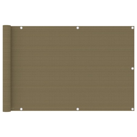 Toldo para balcón HDPE gris taupe 90x500 cm de vidaXL, Sombrillas - Ref: Foro24-310962, Precio: 23,99 €, Descuento: %