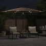 Garden umbrella with LED lights, brown steel pole, 288x288x225 cm. by , Umbrellas - Ref: Foro24-4005121, Price: 119,37 €, Dis...