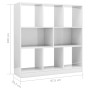 Glossy white plywood shelf 97.5x29.5x100 cm by vidaXL, Bookcases and shelves - Ref: Foro24-800177, Price: 91,99 €, Discount: %