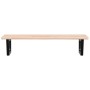 Wall-mounted steel and solid oak wood sink shelf by , bathroom vanities - Ref: Foro24-3302387, Price: 103,60 €, Discount: %