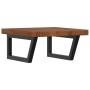 Wall-mounted steel and solid oak wood sink shelf by , bathroom vanities - Ref: Foro24-3302415, Price: 97,65 €, Discount: %