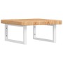 Wall-mounted steel and solid oak wood sink shelf by , bathroom vanities - Ref: Foro24-3302408, Price: 83,42 €, Discount: %