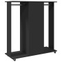 Engineered wood black wheeled cabinet 102x38x110 cm by , Clothing and closet storage - Ref: Foro24-848032, Price: 123,38 €, D...