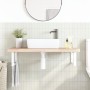 Wall-mounted sink shelf made of steel and solid beech wood by , bathroom vanities - Ref: Foro24-3302436, Price: 136,19 €, Dis...