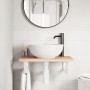 Wall-mounted sink shelf made of steel and solid beech wood by , bathroom vanities - Ref: Foro24-3302358, Price: 71,81 €, Disc...