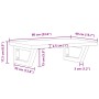 Wall-mounted sink shelf made of steel and solid beech wood by , bathroom vanities - Ref: Foro24-3302358, Price: 71,81 €, Disc...