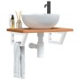 Wall-mounted sink shelf made of steel and solid beech wood by , bathroom vanities - Ref: Foro24-3302370, Price: 69,08 €, Disc...