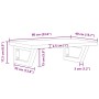 Wall-mounted sink shelf made of steel and solid beech wood by , bathroom vanities - Ref: Foro24-3302370, Price: 69,08 €, Disc...