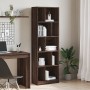 Engineered wood brown oak bookshelf 57x28.5x174 cm by , Bookcases and shelves - Ref: Foro24-847995, Price: 91,38 €, Discount: %