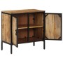 Aparador de madera maciza de mango rugosa 70x35x70 cm de , Aparadores - Ref: Foro24-374080, Precio: 201,28 €, Descuento: %