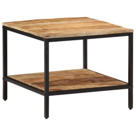 Mesa de centro de madera maciza de mango rugosa 55x55x45 cm de , Mesas de centro - Ref: Foro24-374068, Precio: 88,99 €, Descu...