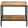 Mesa de centro de madera maciza de mango rugosa 55x55x45 cm de , Mesas de centro - Ref: Foro24-374068, Precio: 88,11 €, Descu...